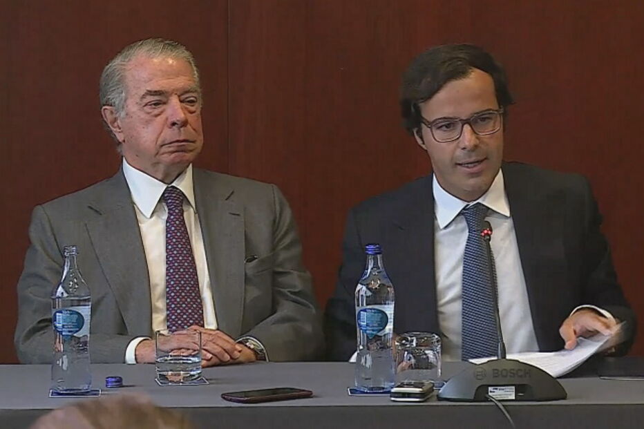 Ricardo Salgado com o advogado Francisco Proença de Carvalho