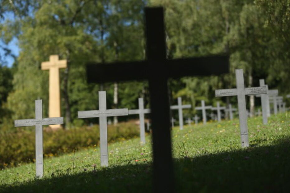 Cemitério, cruz, enterro