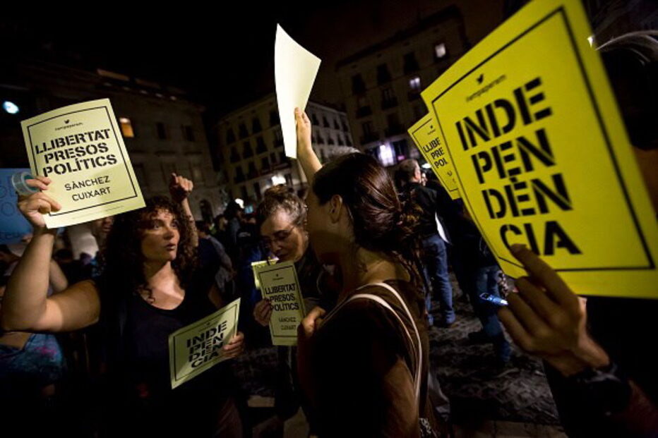 Manifestação na Catalunha