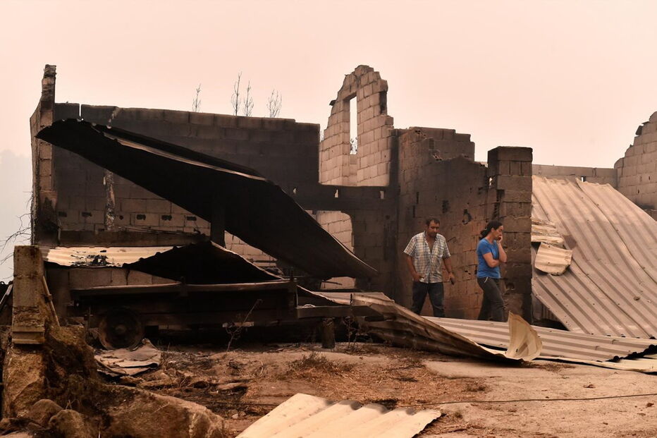 Destroços, incêndios, Portugal