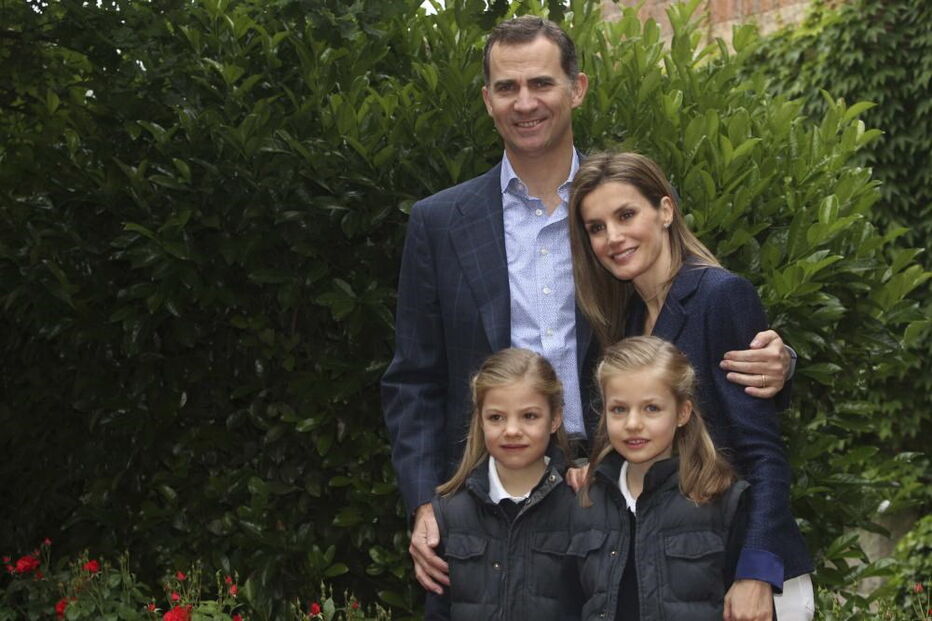 O rei Filipe VI e a rainha Letizia no Palácio de Zarzuela