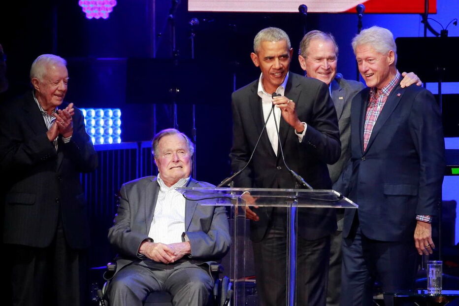 ex-Presidentes, Estados Unidos da América, ajuda, furacões, Texas, Barack Obama, Bill Clinton, Jimmy Carter, George H.W., George W. Bush, Donald Trump