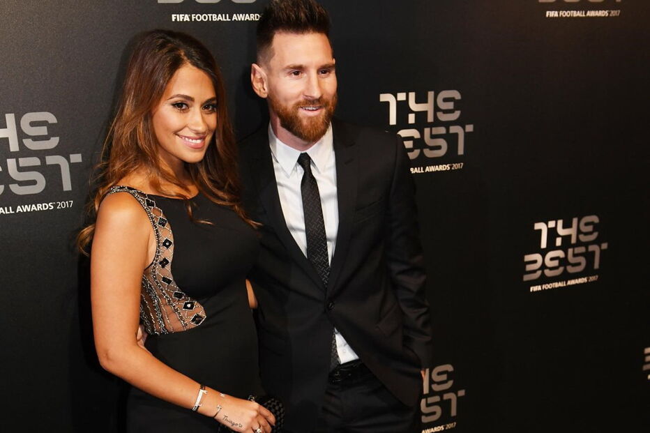 Lionel Messi com a mulher Antonella Roccuzzo