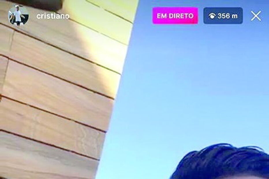 O craque durante o direto que fez para o Instagram para revelar o nome da bebé