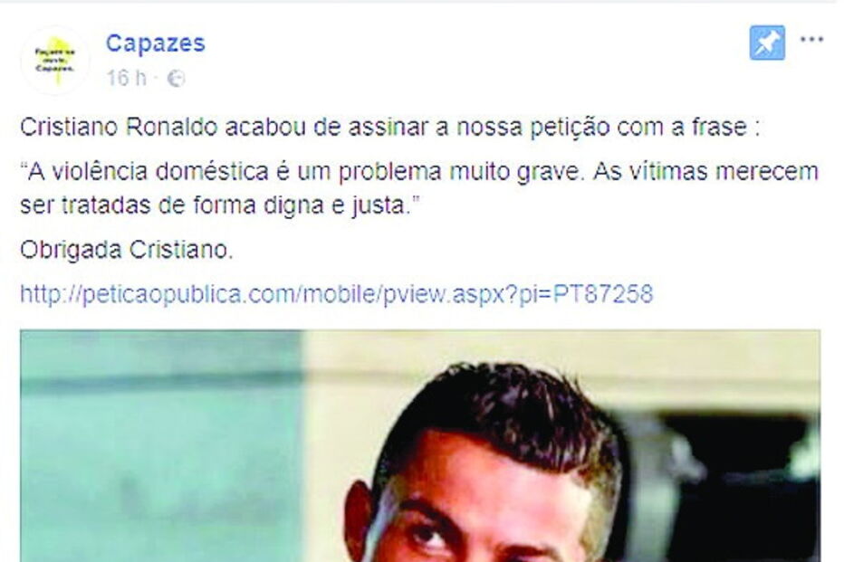 Plataforma feminista agradeceu ao craque