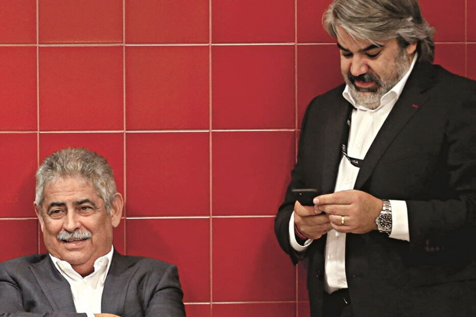 Luís Filipe Vieira (presidente do Benfica) e Paulo Gonçalves (assessor jurídico da SAD)   