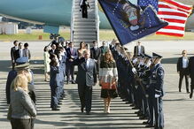 Donald Trump, Presidente dos EUA, foi recebido este domingo no Japão