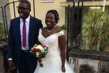 Celeste e Rui no casamento