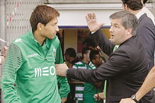 Bruno de Carvalho  e Tanaka, na Holanda, durante o estágio da época 14/15