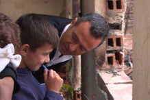 Jorge Mendes levou a  família à zona atingida pelo fogo 