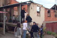 Jorge Mendes levou a  família à zona atingida pelo fogo 