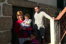 Jorge Mendes levou a  família à zona atingida pelo fogo 