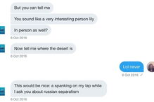  Mensagens trocadas entre Bruno Maçães e a jornalista Lily Lynch