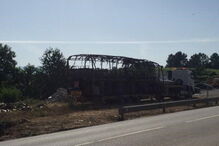 Autocarro ardeu no túnel do Marão