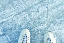 pista de gelo, frio, natal, país