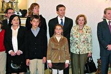 A família em Belém numa homenagem do Presidente Jorge Sampaio 