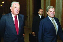 Américo Amorim, que morreu em julho, ao lado de Belmiro de Azevedo      