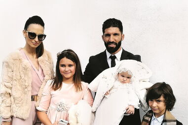 Lúcia Garcia e Bruno Aguiar com os filhos