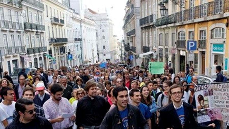 Protesto em Lisboa    