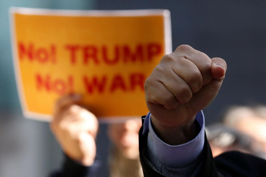 Manifestações contra visita de Trump à Coreia do Sul