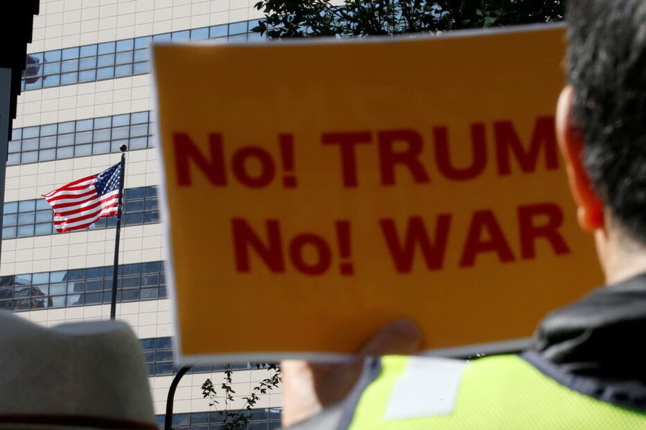 Manifestações contra visita de Trump à Coreia do Sul