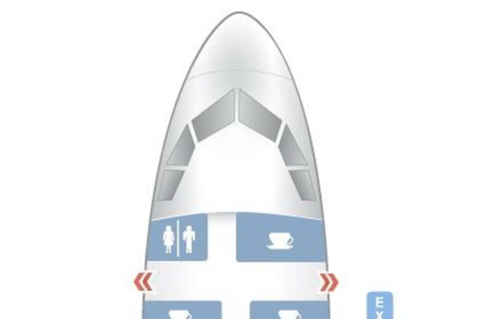 Gráfico do SeatGuru mostra 'business class' do A319 da TAP
