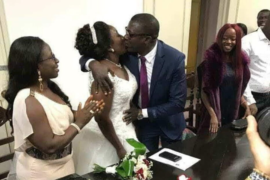 Celeste e Rui no casamento