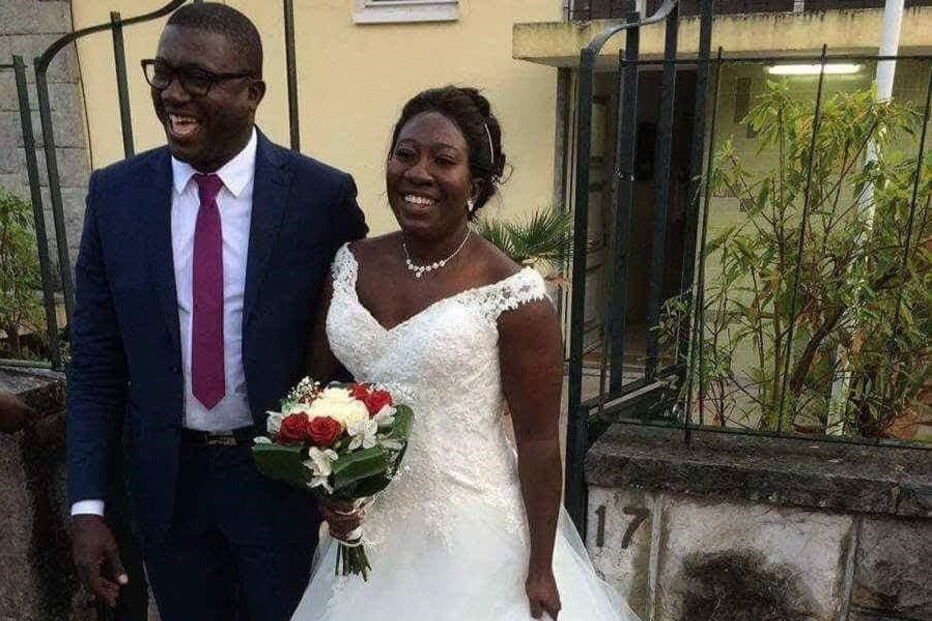 Celeste e Rui no casamento