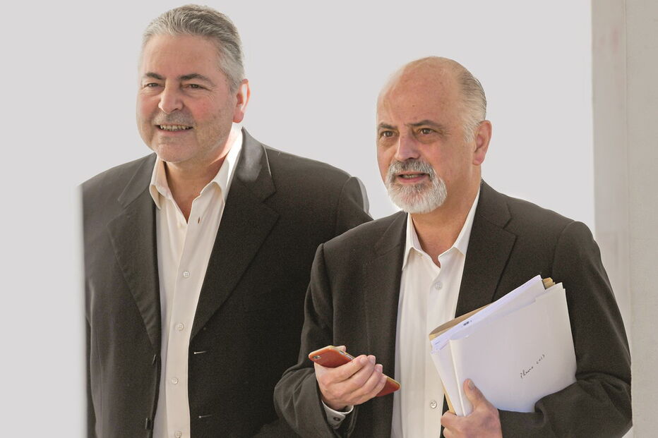 Antigo autarca de Braga, Mesquita Machado (direita)