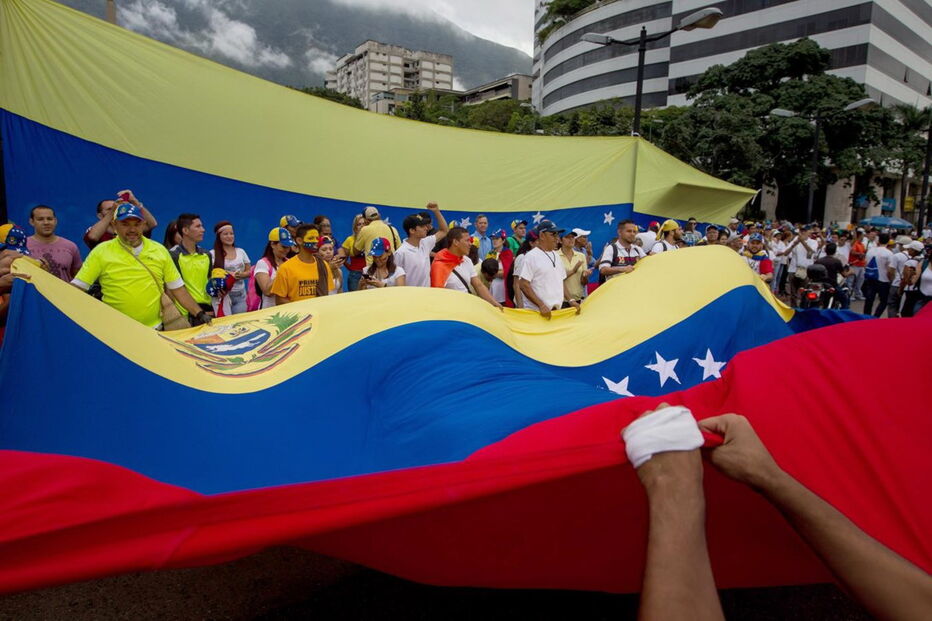 Manifestação da oposição na Venezuela