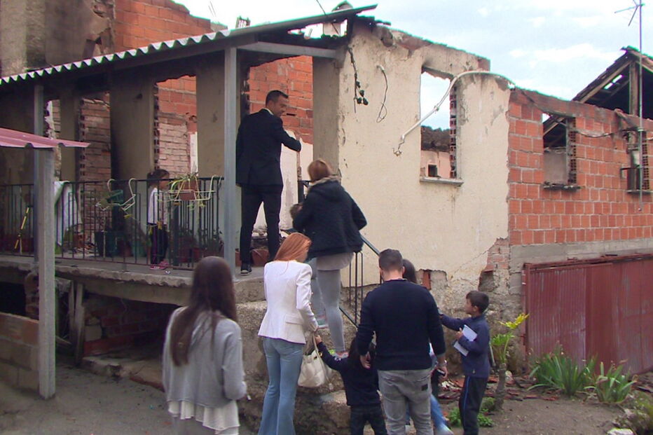 Jorge Mendes levou a  família à zona atingida pelo fogo 