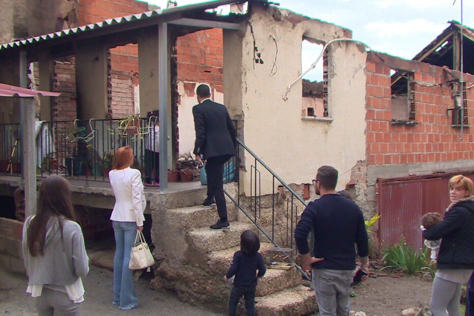 Jorge Mendes levou a  família à zona atingida pelo fogo 