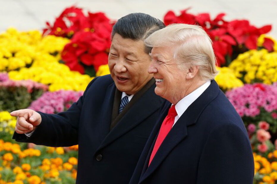 O presidente norte-americano, Donald Trump, e o presidente da China, Xi Jinping