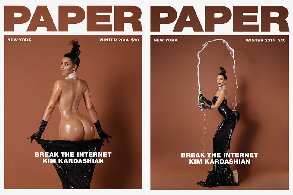 Kim Kardashian posou nua para a revista Paper