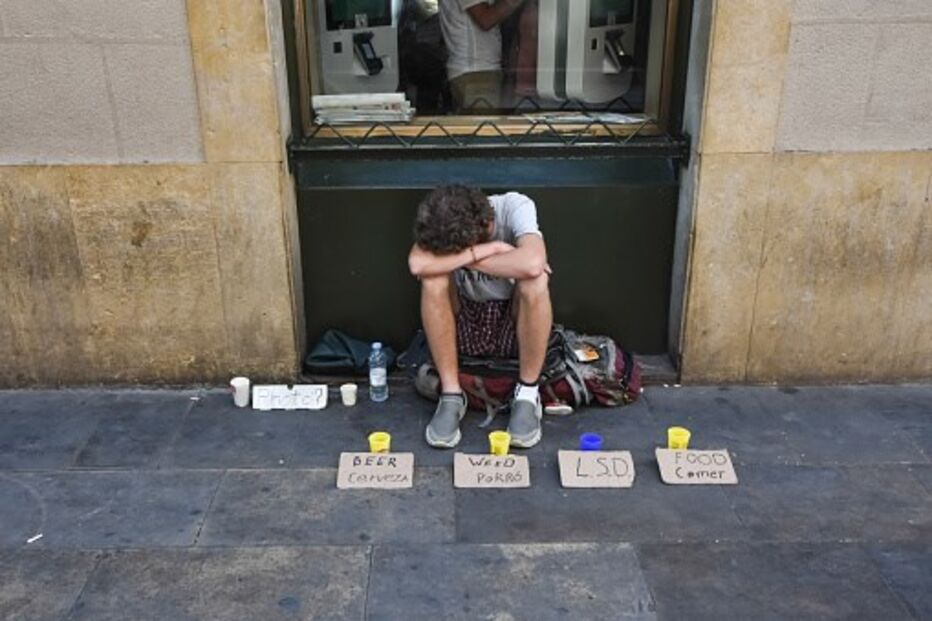 jovem, sem-abrigo, rua