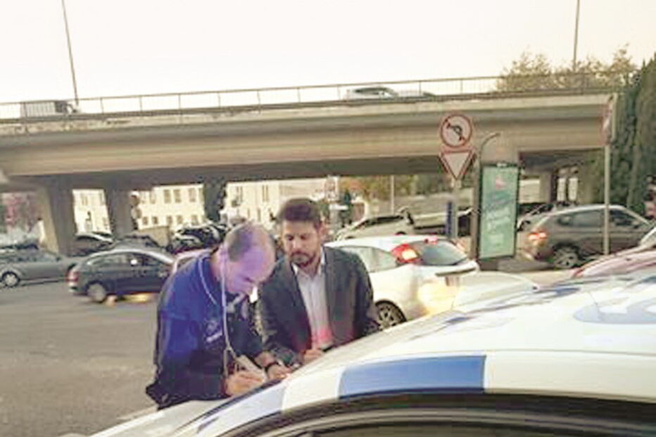 Jose Fouto a ser identificado pela polícia após altercação com Catió Baldé