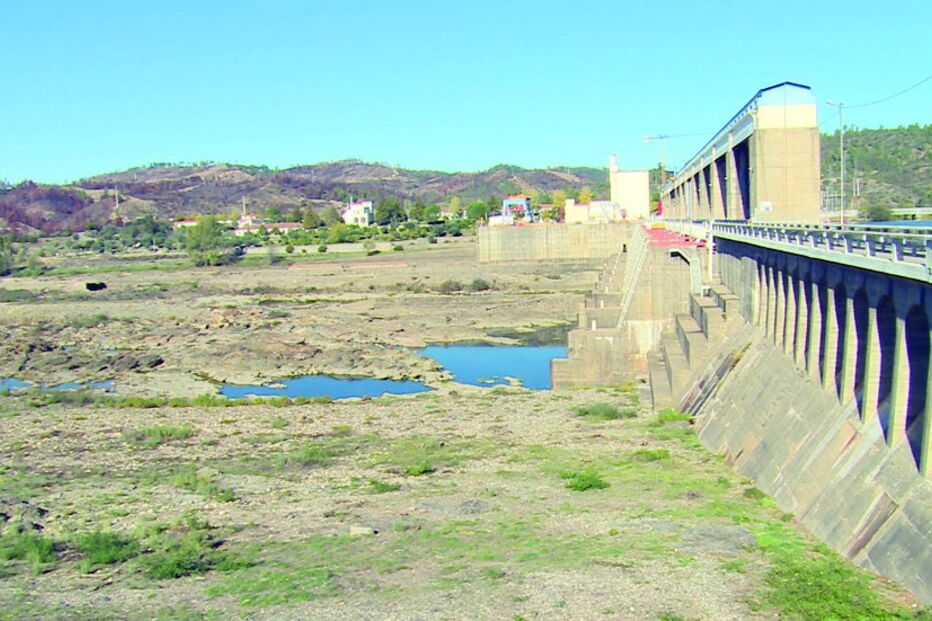 Barragem de Belver é um dos locais onde se nota a falta de água no Tejo 
