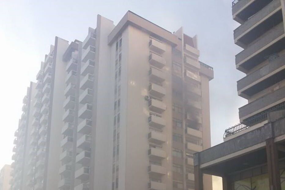 Prédio arde em Coimbra