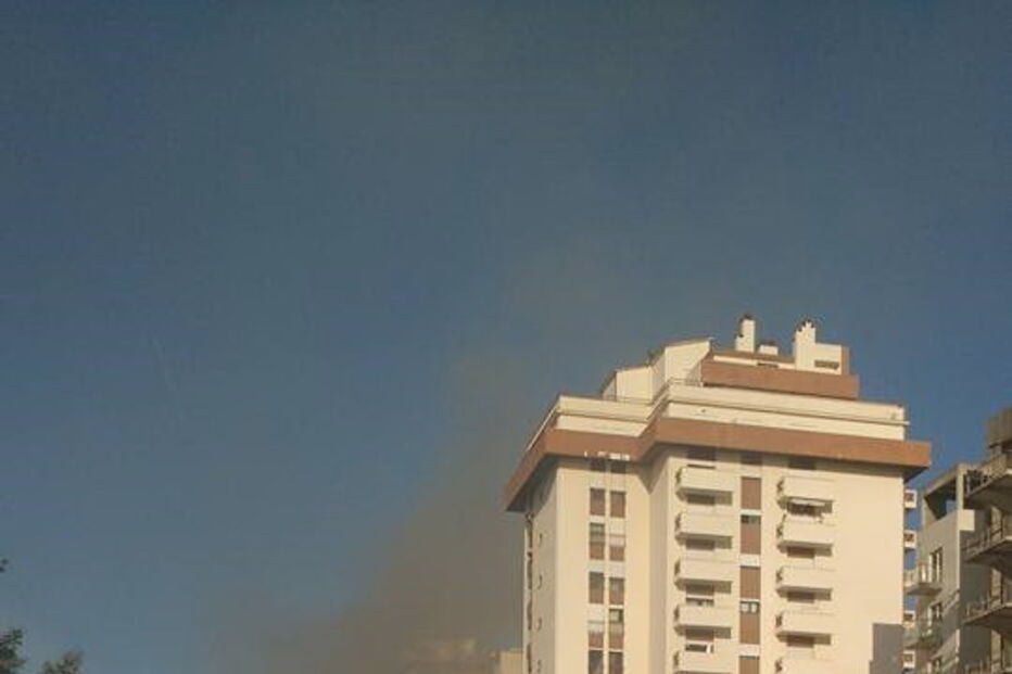 Prédio arde em Coimbra