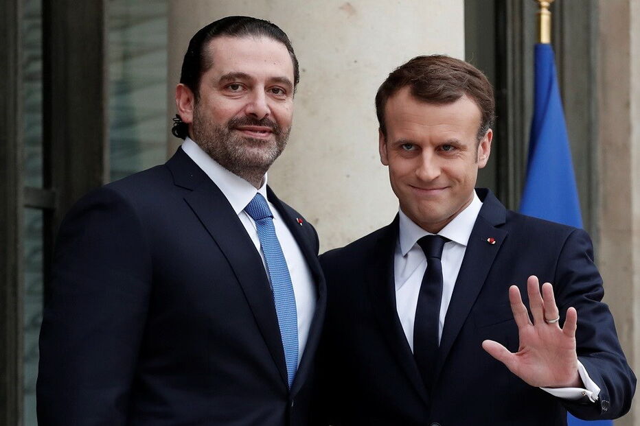 Hariri com Macron em Paris
