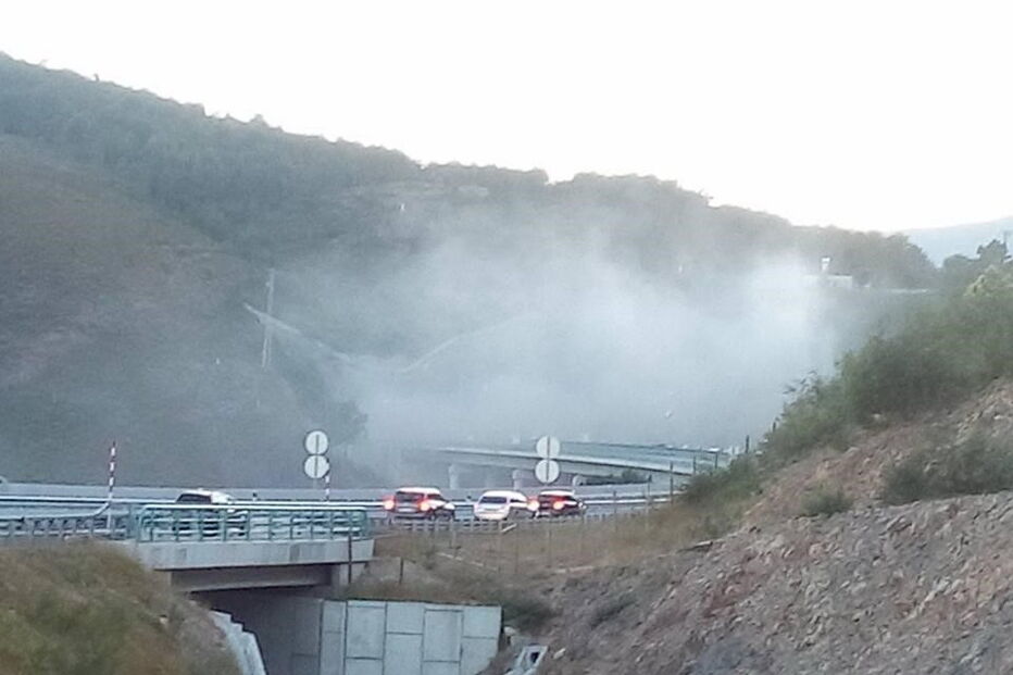 Autocarro ardeu no túnel do Marão