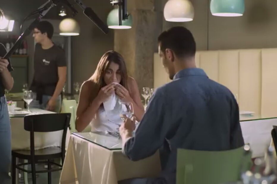 Sara Matos em campanha do SNS