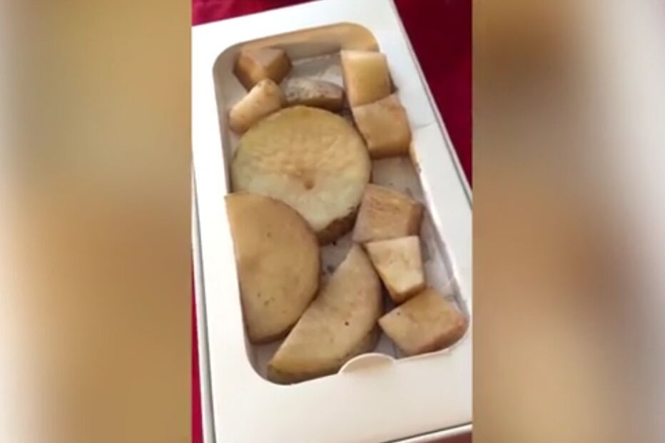Caixa do iPhone continha pedaços de batata