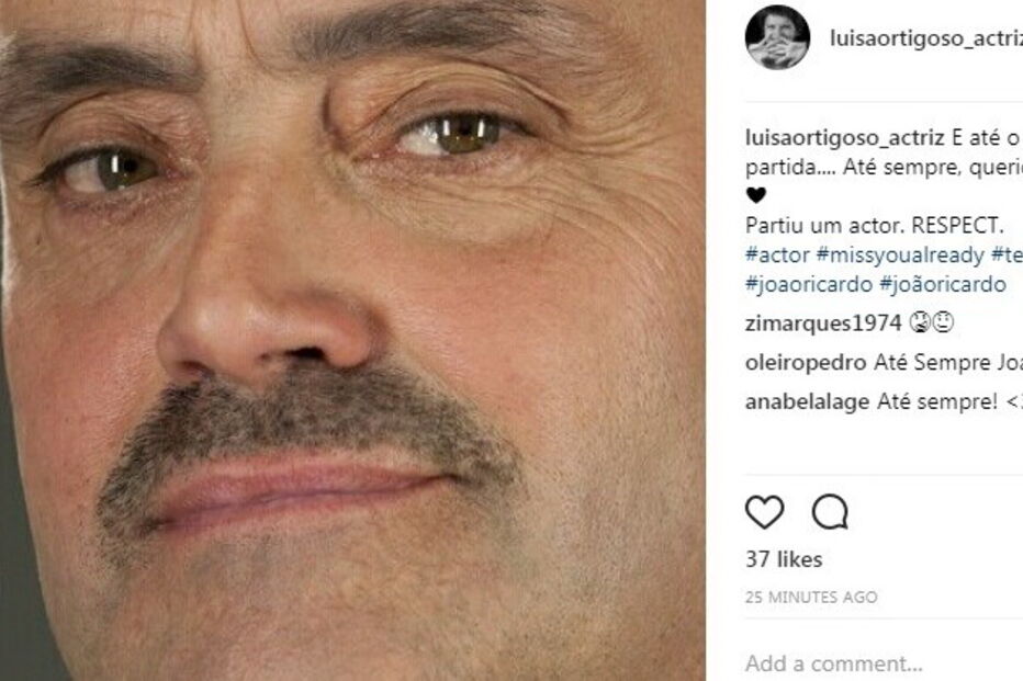 Reação da atriz Luísa Ortigoso