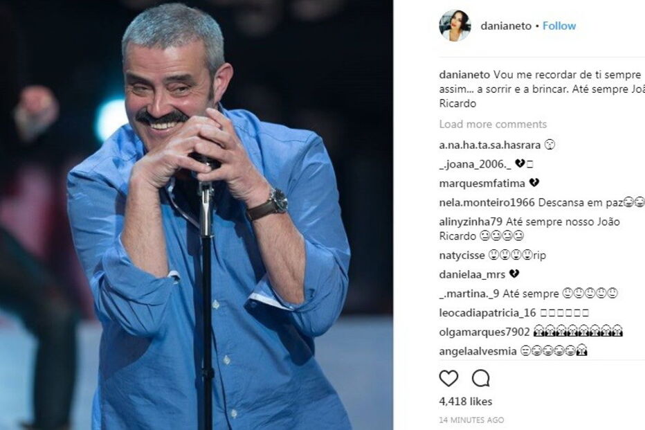 Dânia Neto partilhou imagem sorridente de João Ricardo