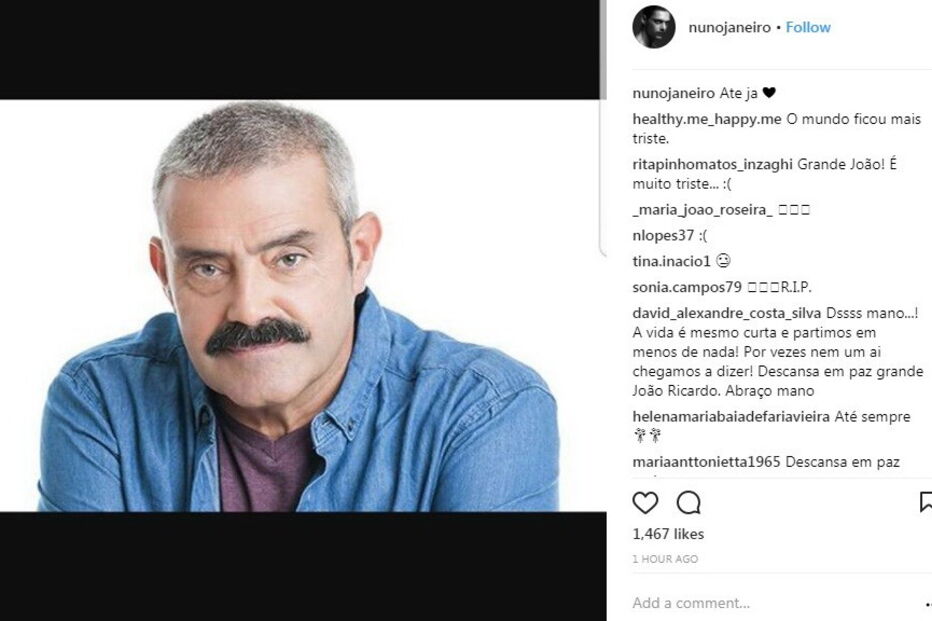 A homenagem de Nuno Janeiro a João Ricardo