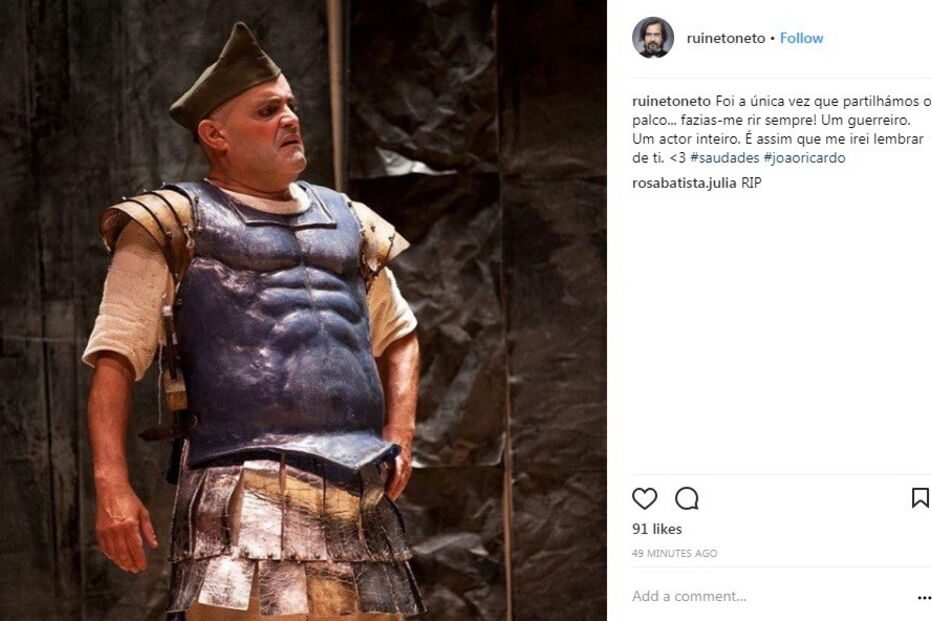 Rui Neto partilhou uma imagem de João Ricardo em palco