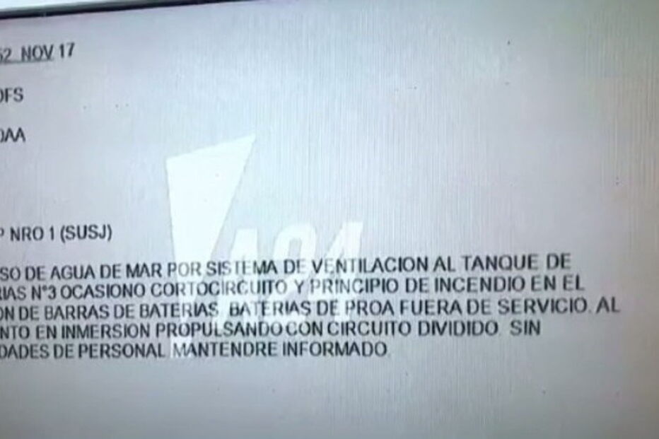 Mensagem do submarino