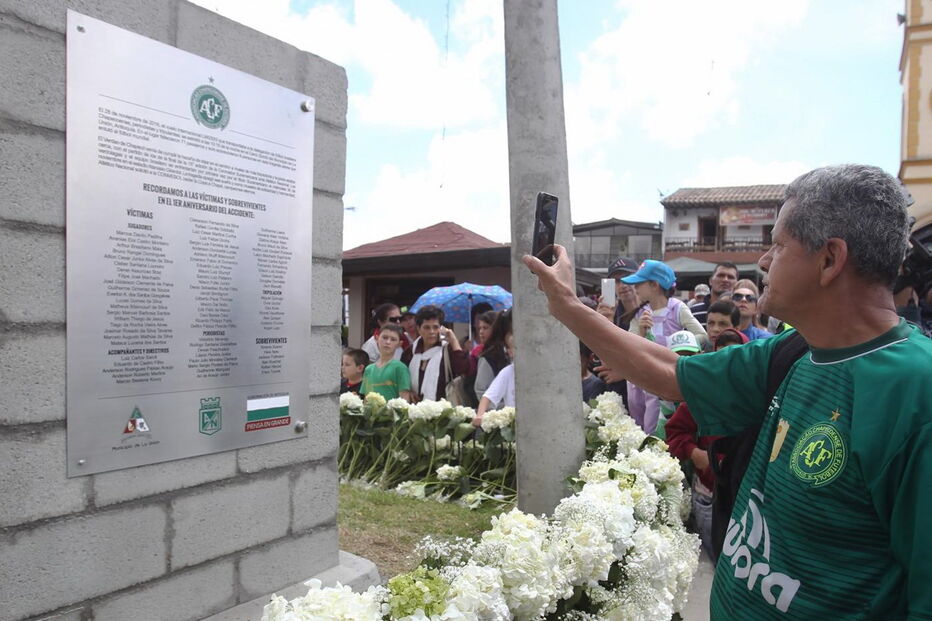 Homenagem às vítimas do acidente da Chapecoense