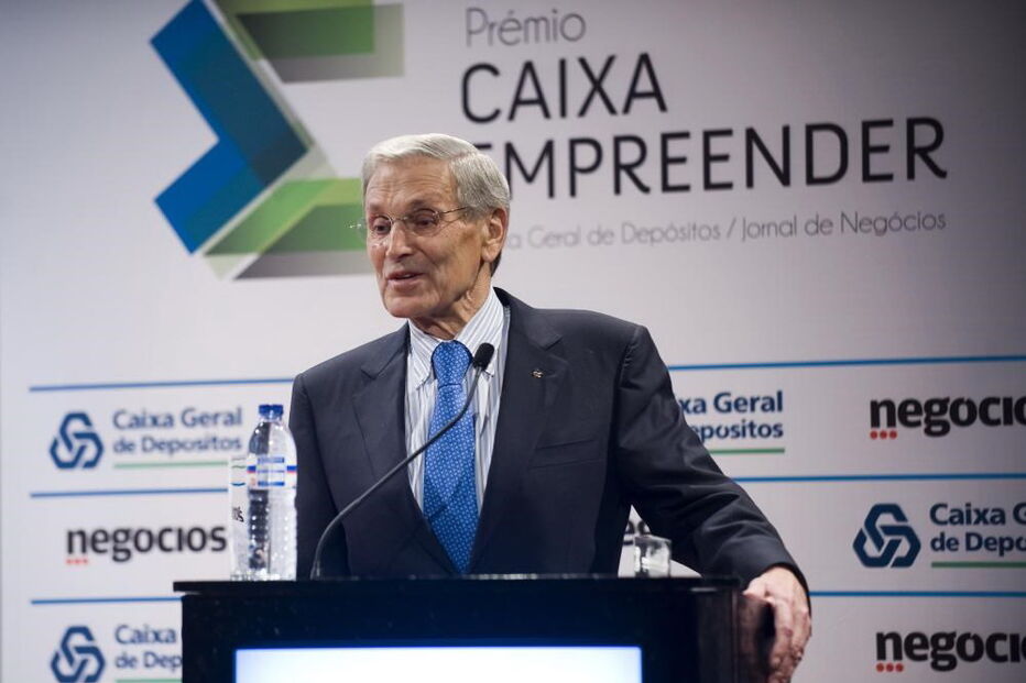 Belmiro de Azevedo em 2014, no Prémio Caixa Empreender